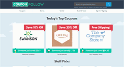 Desktop Screenshot of couponfollow.com